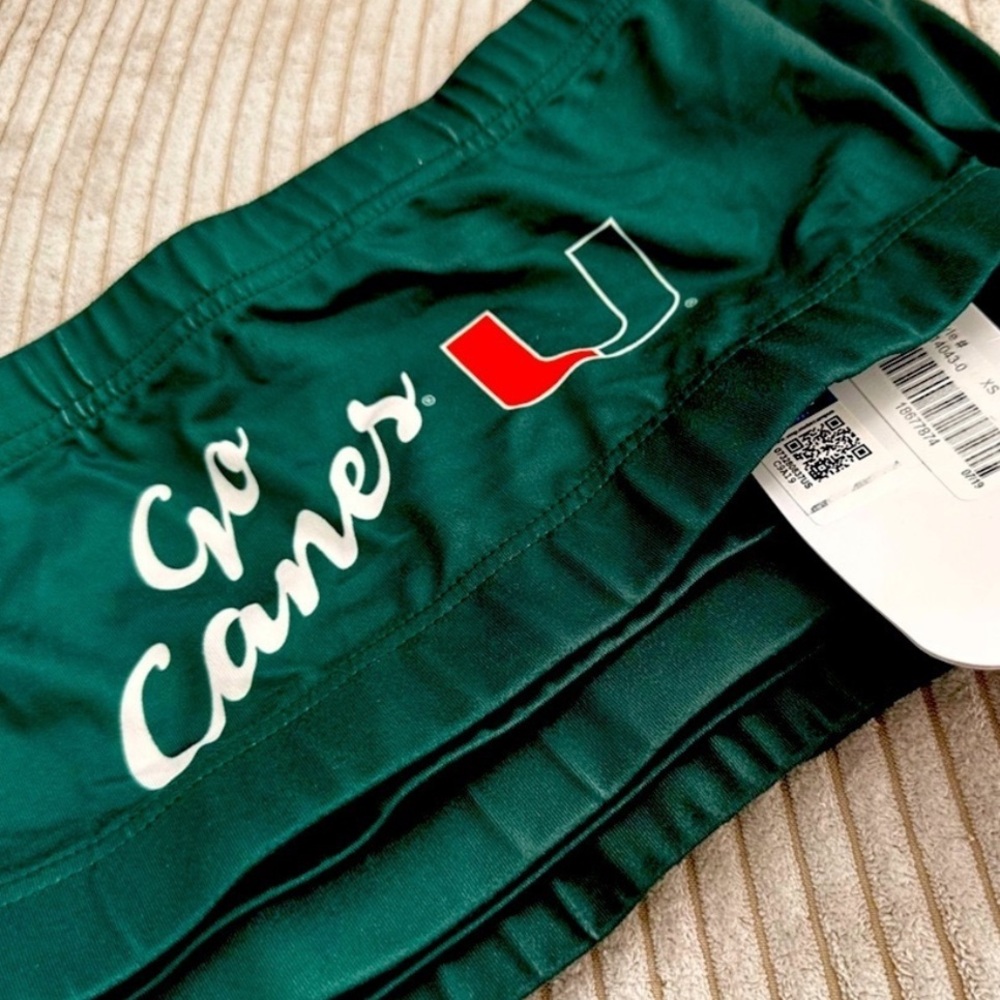 University of Miami hurricanes Crop tube top rube green size L, M, SX
